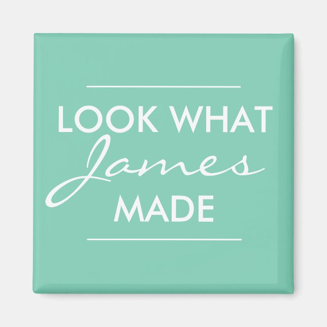 Imã Olhe o que seu filho fez... (Frente)