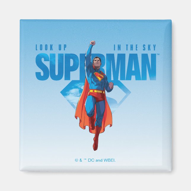 Imã Olhe para cima É o Super-Homem (Frente)