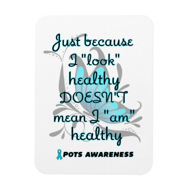 Ímã "Olhe" saudável/Borboleta...POTES (Vertical)