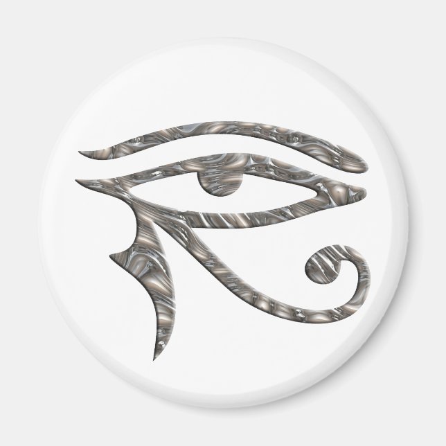Imã Olho De Hérus - PRATA (Frente)