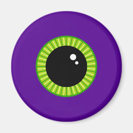Imã Olho Verde Engraçado e Monstro Roxo