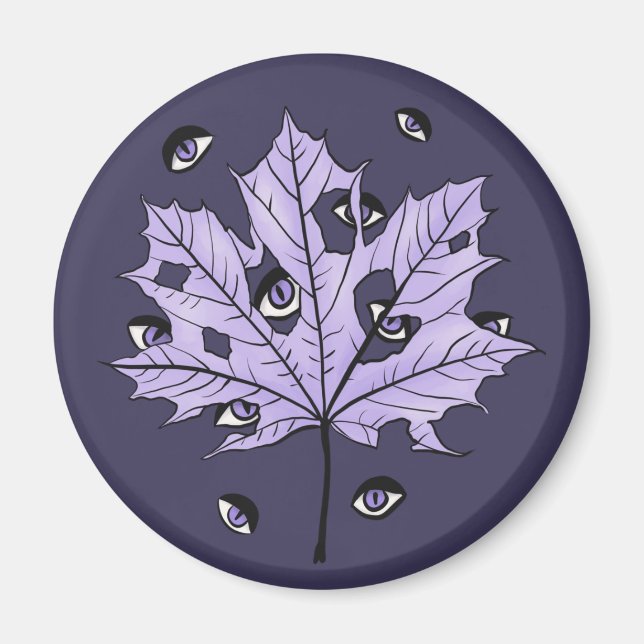 Imã Olhos Assustadores Púrpura - Natureza Gótica Spook (Frente)