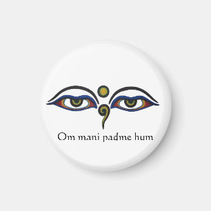 Imã Olhos da sabedoria/com Mantra-Budismo