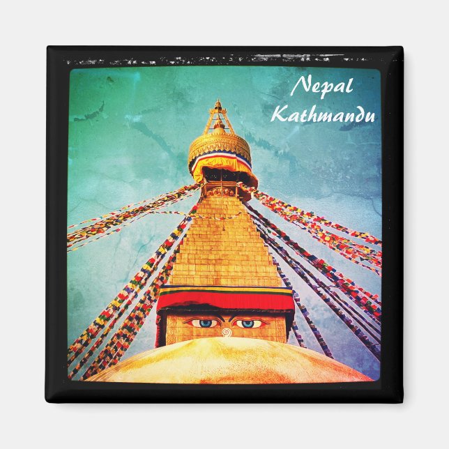 Imã Olhos de Buda, Vintage Stupa, Katmandu - Nepal (Frente)