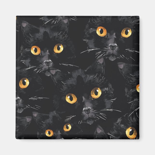 Imã Olhos de gato preto (Frente)