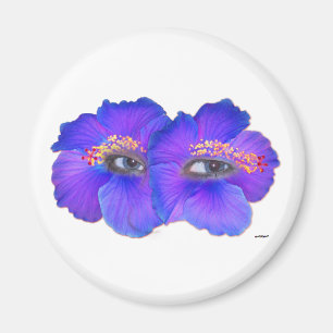 Imã Olhos de Hibiscus - Azul