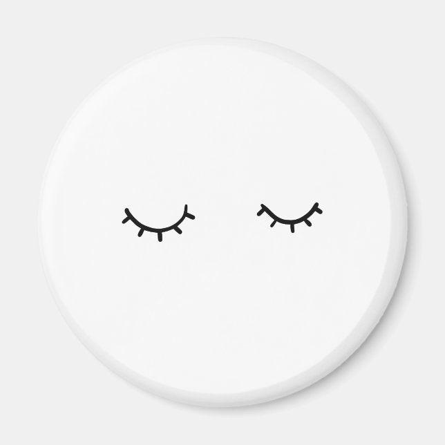 Imã Olhos fechados, apenas pestanas (Frente)