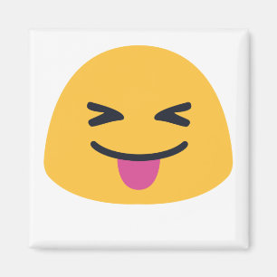 Imã Olhos fechados, enfiados na língua Emoji