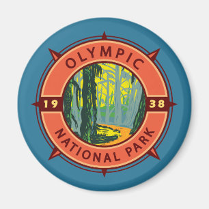 Imã Olimpiadas National Park Hoh RainForest Retro Comp