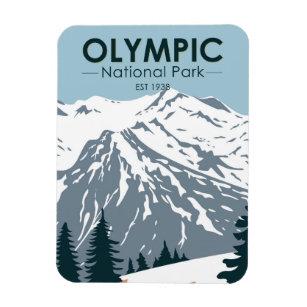 Ímã Olimpiadas National Park Washington Vintage