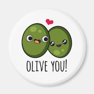 Imã Olive You Engraçado Love Pun