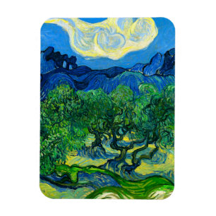 Ímã Oliveiras de Van Gogh numa Paisagem Montanhosa