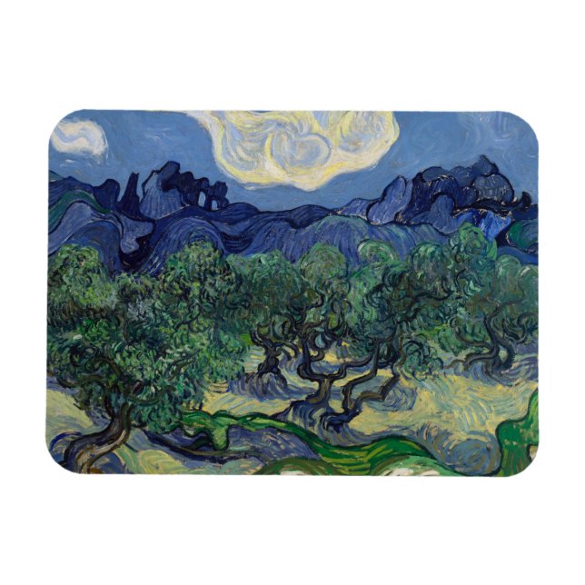 Ímã Oliveiras de Vincent Van Gogh (Horizontal)