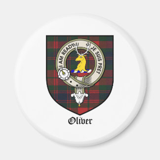 Imã Oliver Clan Crest Crachá Tartan
