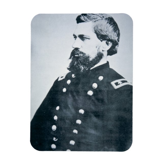 Ímã Oliver Otis Howard (foto b/w) (Vertical)