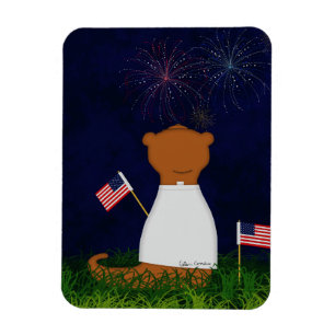 Ímã Oliver The Otter Assistindo Fogos De Artifício