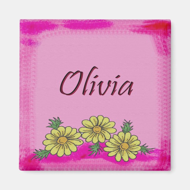 Imã Olivia Daisy Magnet (Frente)