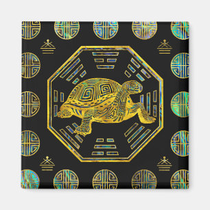 Imã Olmo dourado Shell de Feng Shui da