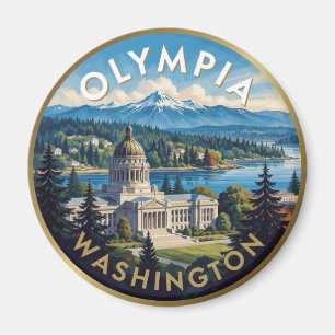Imã Olympia Washington Puget Sound Viagem Arte