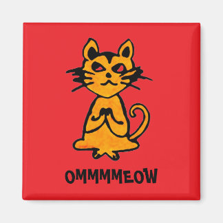 Imã Om Cat Magnet - Dons Engraçados De Yoga