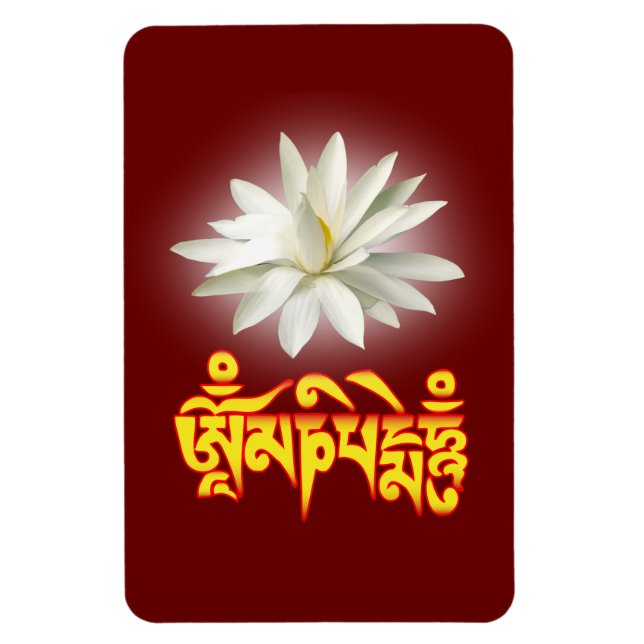 Ímã Om mani padme hum mantra (Vertical)