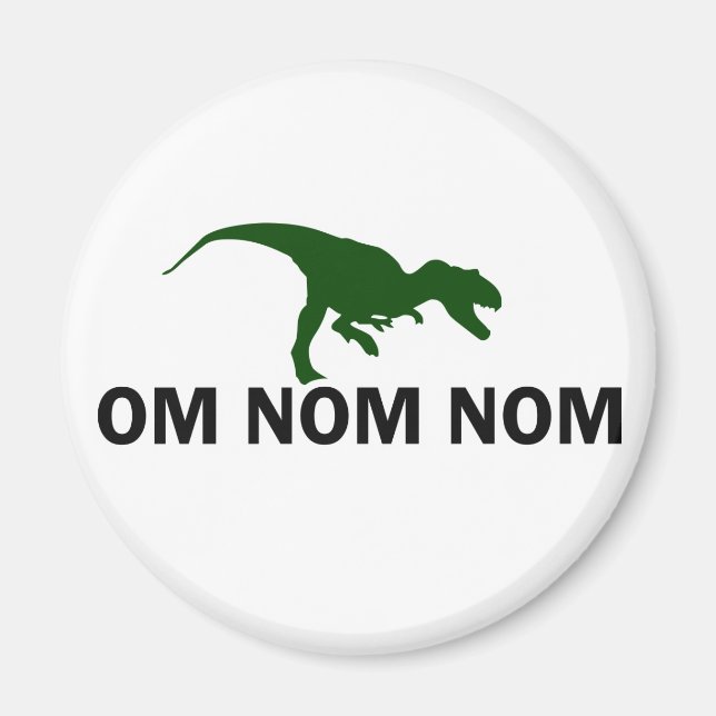 Imã Om Nom Dinossaur Rawr está com fome (Frente)