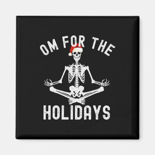 Imã Om Para As Festas - Esqueleto De Yoga Engraçado De