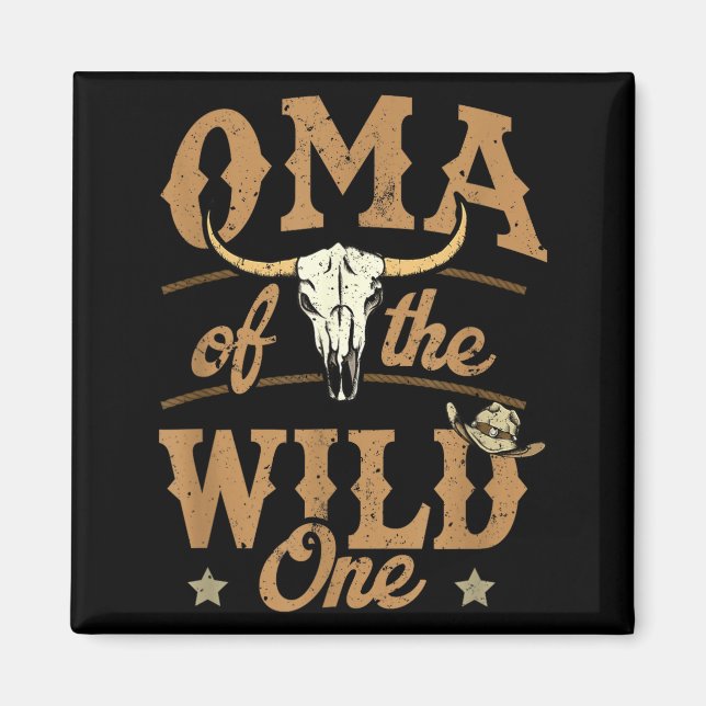 Imã Oma Of The Wild One Cowboy Western Rodeo Party Mat (Frente)