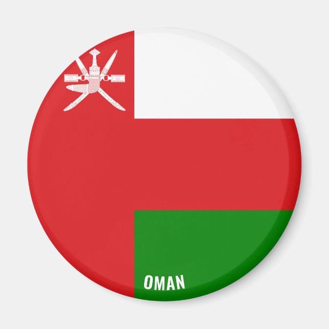 Imã Oman Flag Charming Patriotic Magnet (Frente)