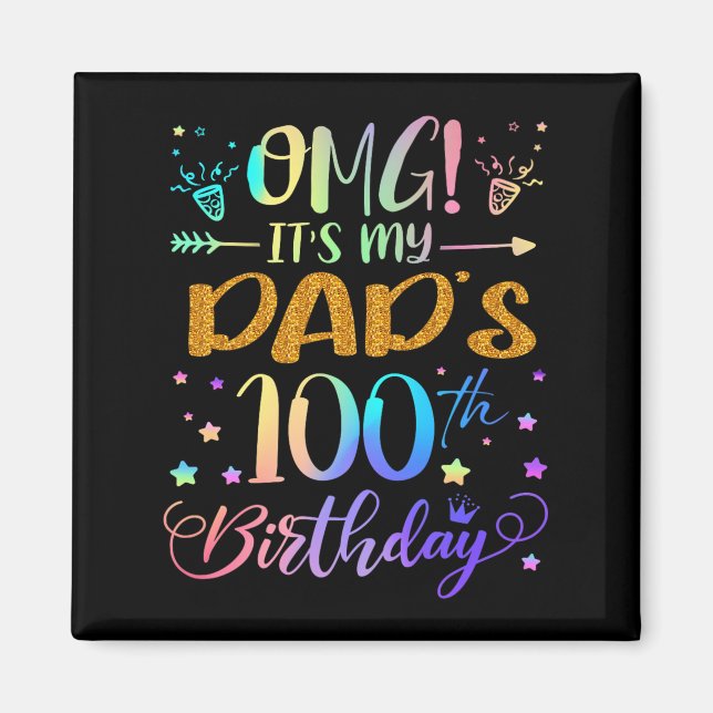 Imã Omg são meus Pais 100º aniversário doce 100 anos (Frente)