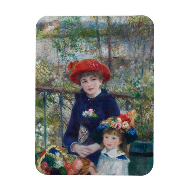 Ímã On the Terrace, Impressionist Portrait, Renoir (Vertical)