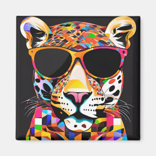 Imã Onça-pintada Usando Óculos de Sol