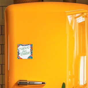 Imã Onda Colorida Retroversa Única de Boho Negrito