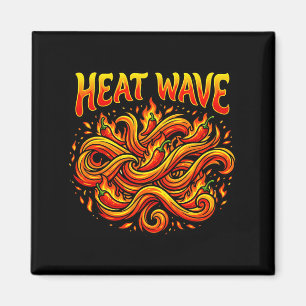 Imã Onda de calor masculina gráfico de fluxo de chama