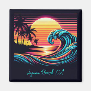 Imã Onda do Surf Retroativo Sunset
