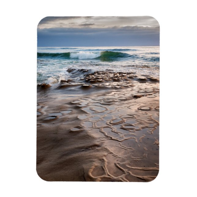 Ímã Onda quebrando na praia, Califórnia (Vertical)