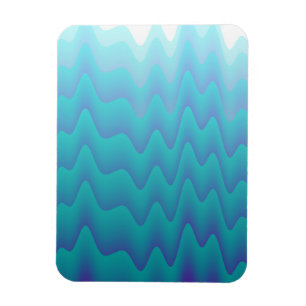 Ímã Ondas Abstratas Azul Turquesa