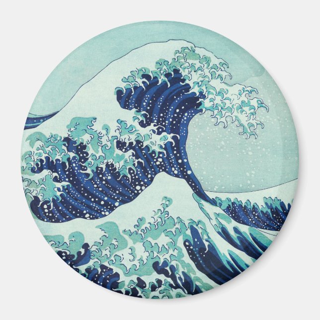 Imã Ondas Azuis de Hokusai (Frente)