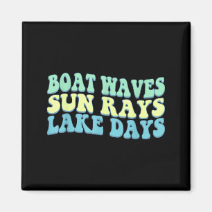 Imã Ondas de Barco Raios de Sol Dias de Lago Divertido