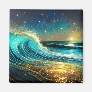 Imã Ondas Divergentes do Oceano Glittering