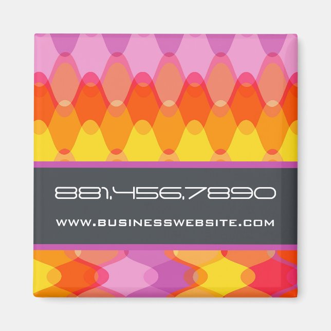 Imã Ondas Funky | 01 * ímã amarelo alaranjado do roxo (Frente)