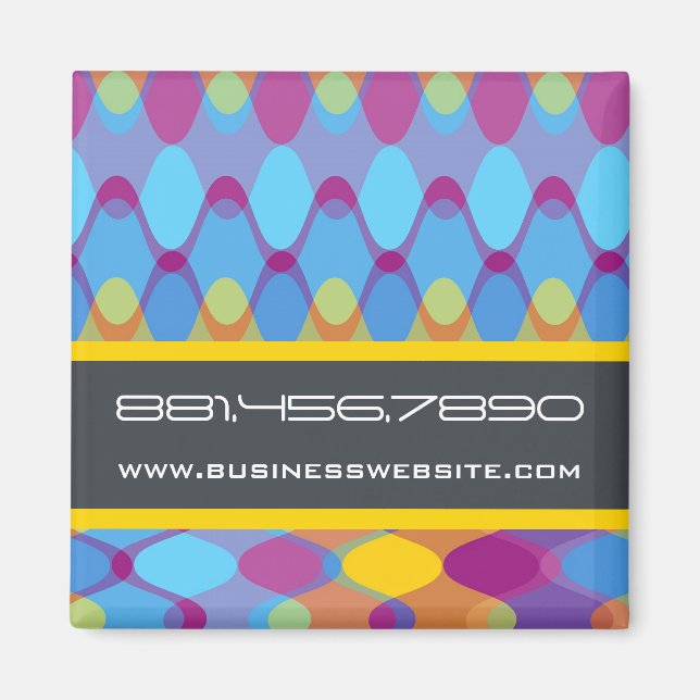 Imã Ondas Funky | 02 * ímã amarelo azul do roxo | (Frente)