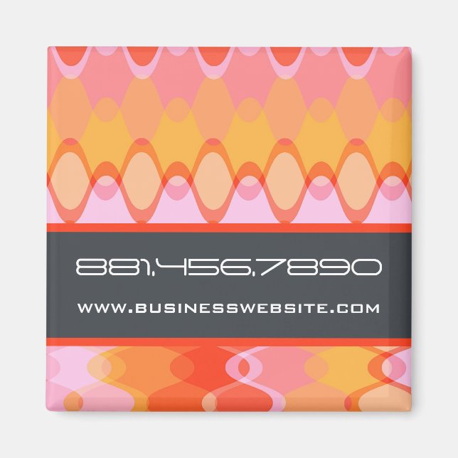 Imã Ondas Funky | 03 * ímã amarelo alaranjado (Frente)