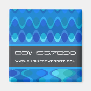 Imã Ondas Funky 04 * ímã azul de turquesa