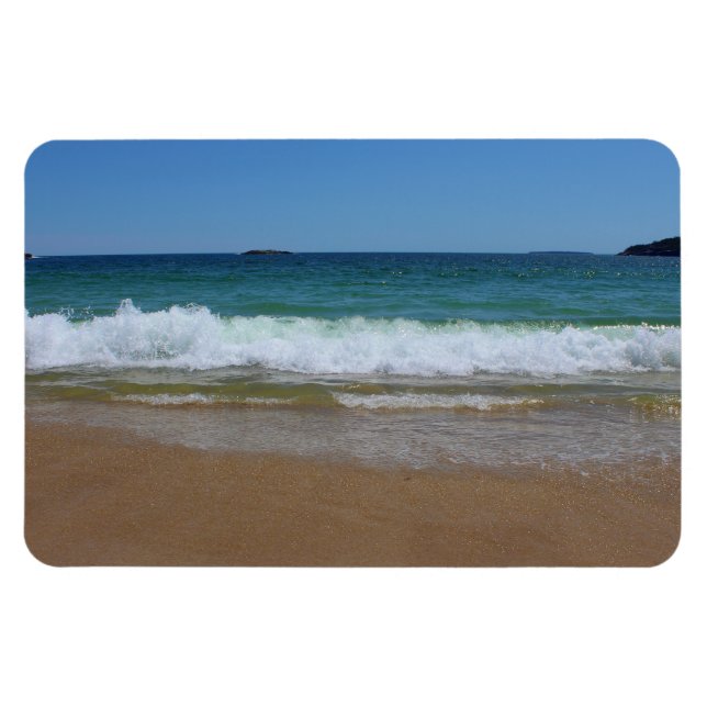 Ímã Ondas oceânicas na praia de areia II (Horizontal)