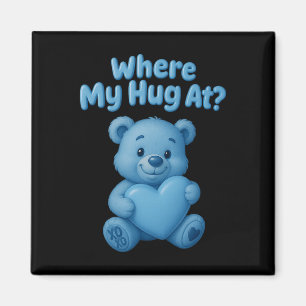 Imã Onde Está Meu Abraço Urso Fofo Segurando Coração V