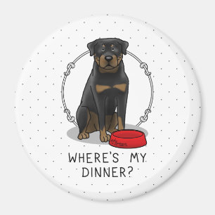 Imã Onde está o meu Janto? Rottweiler com Red Dog Dis