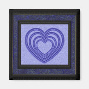 Imã Ondinha azul do coração quadro