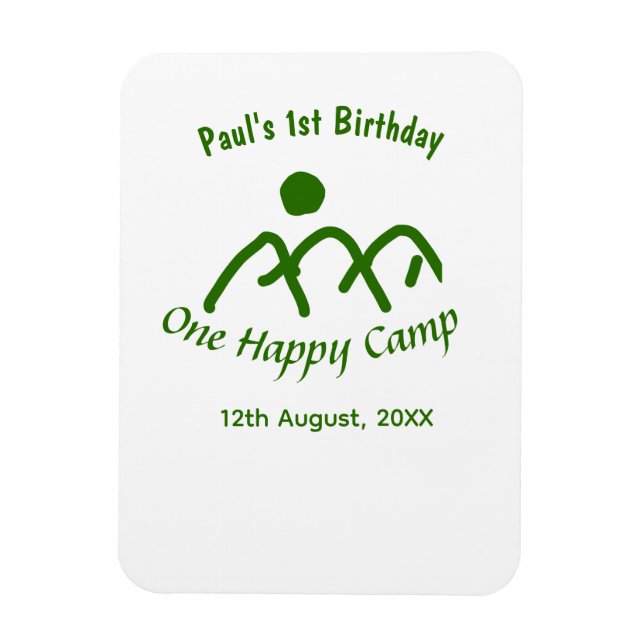 Ímã One happy camp green mountain sun 1st birthday  (Vertical)