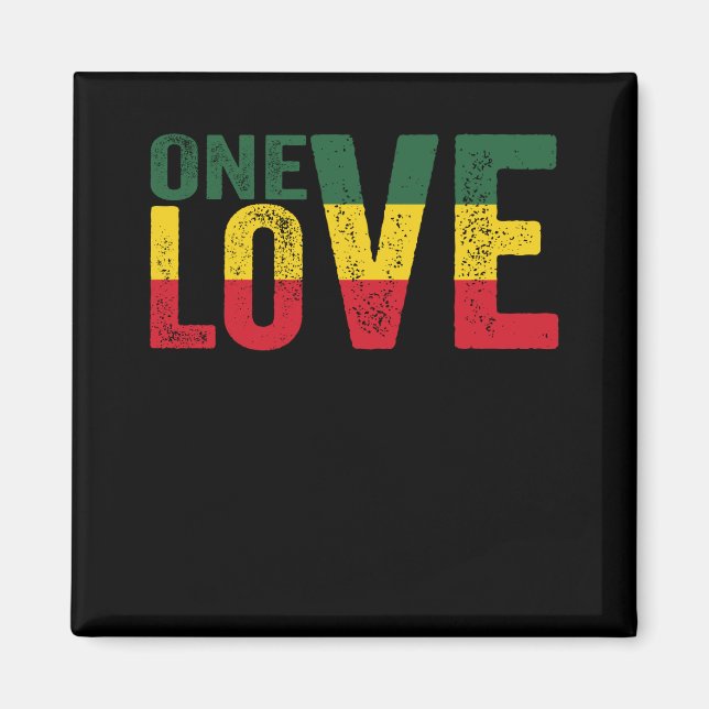Imã One Love Jamaican Rasta Reggae (Frente)